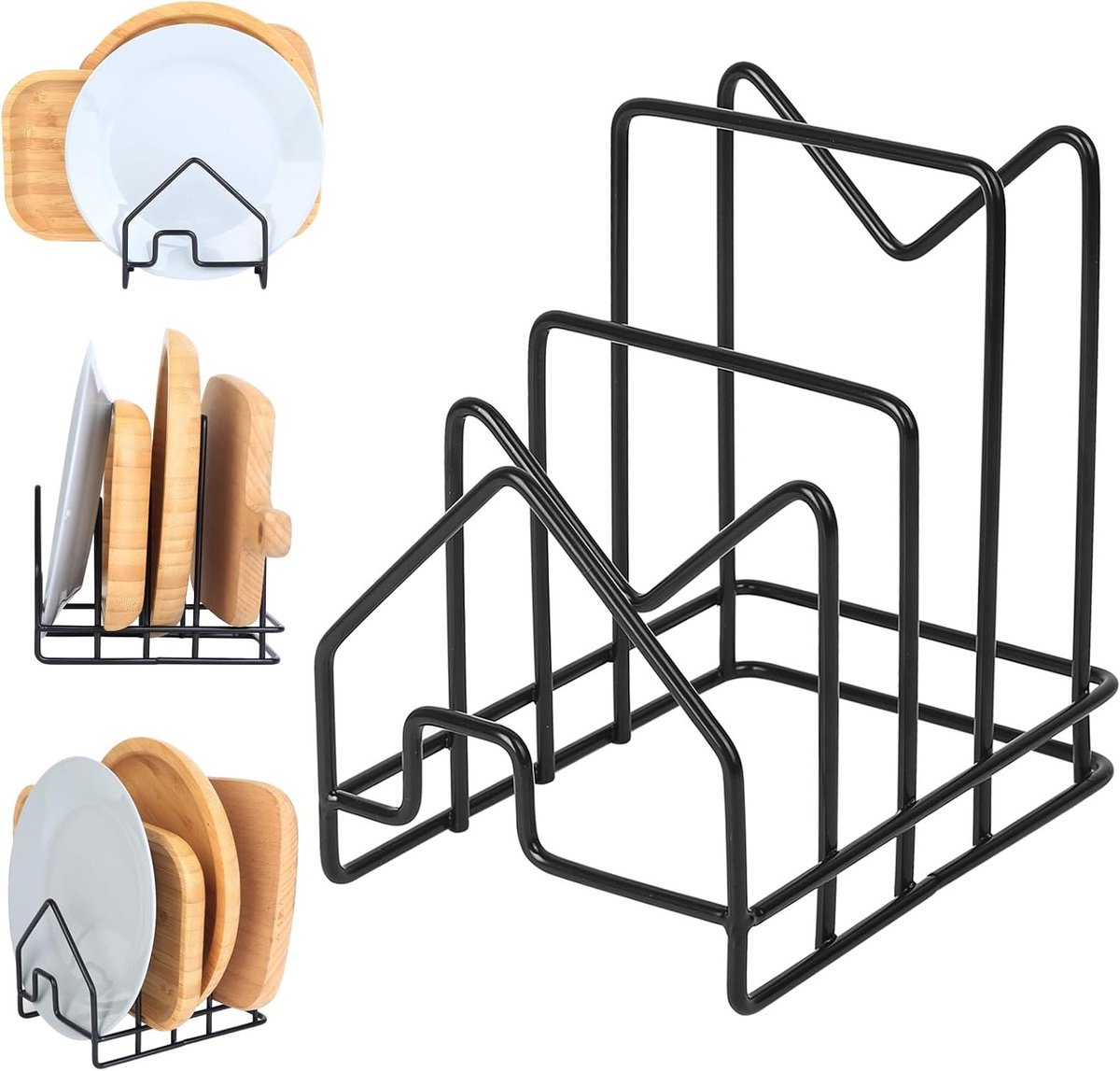 Chopping Board en Potdekselhouder voor Keuken, Organizer voor Pannen en Snijplanken, Ruimtebesparende Keukenaccessoires