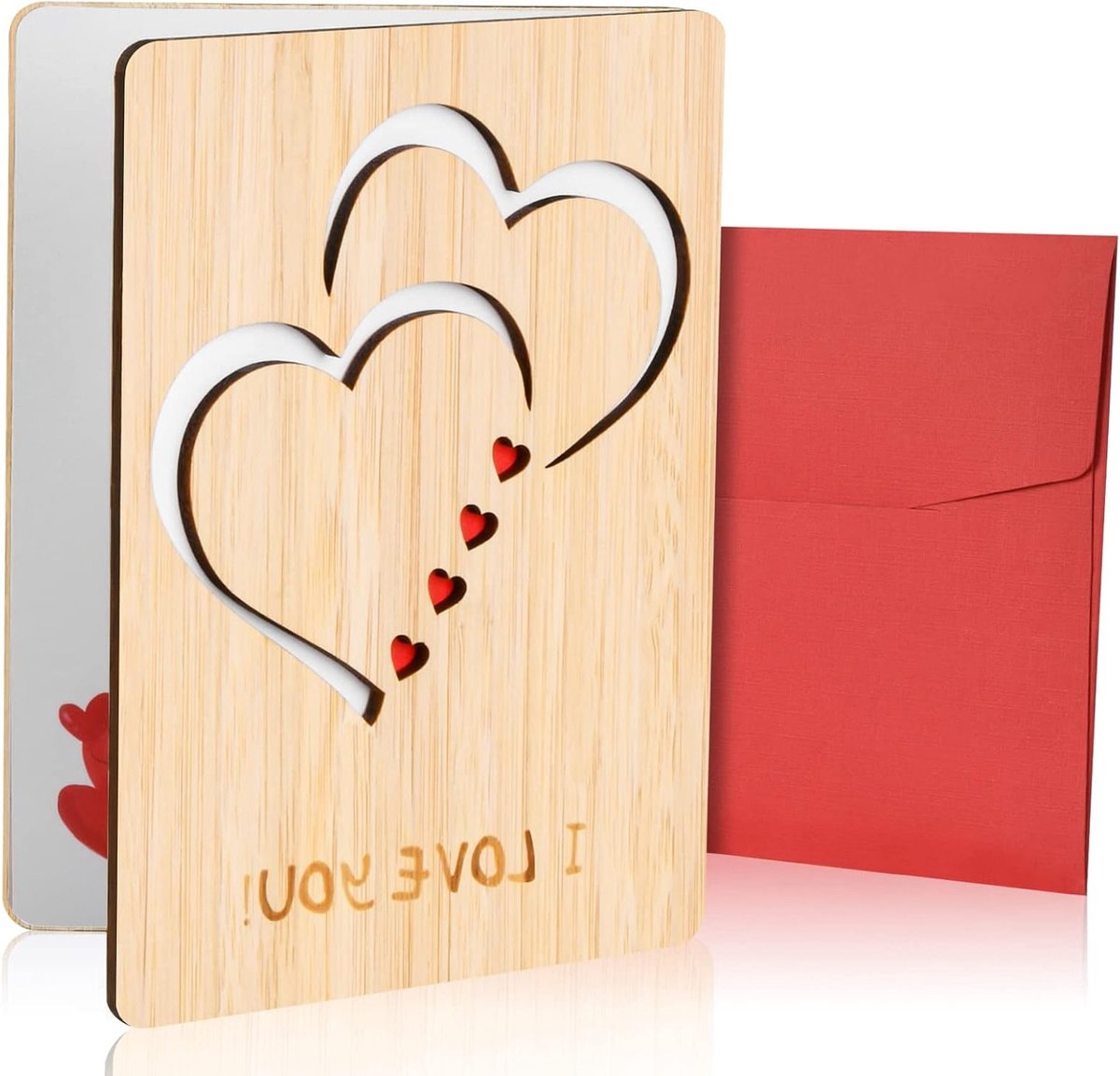 Houten Wenskaarten voor Verjaardagen en Jubilea, Aanmoediging Kaart voor Hem en Haar, Perfecte Houten Cadeaus voor Valentijnsdag