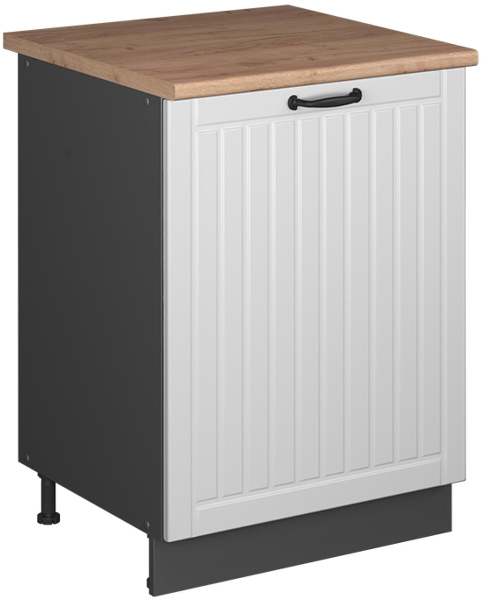 Vicco Wastafelkast Fame-Line, Wit Landhuis/Antraciet, 60 cm