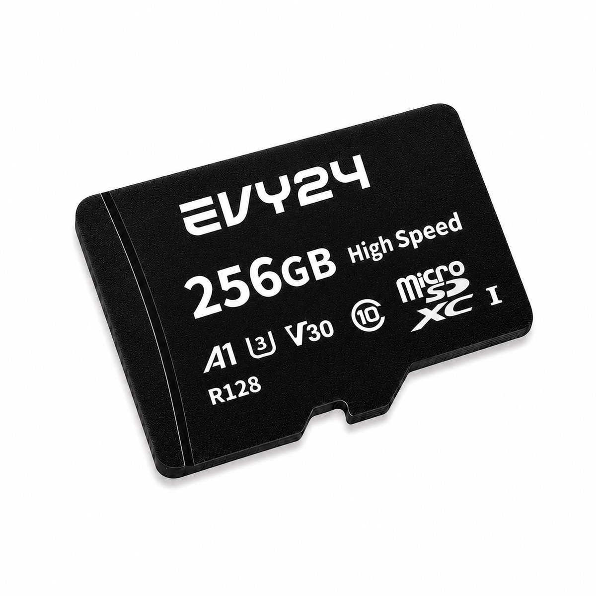 Evy24 Micro SD Kaart 256GB - A1 U3 V30 Class 10 - Hoge Snelheid 160MB/s - Geschikt voor 4K Video, Smartphone, Camera, Drone en Nintendo Switch - Met Adapter