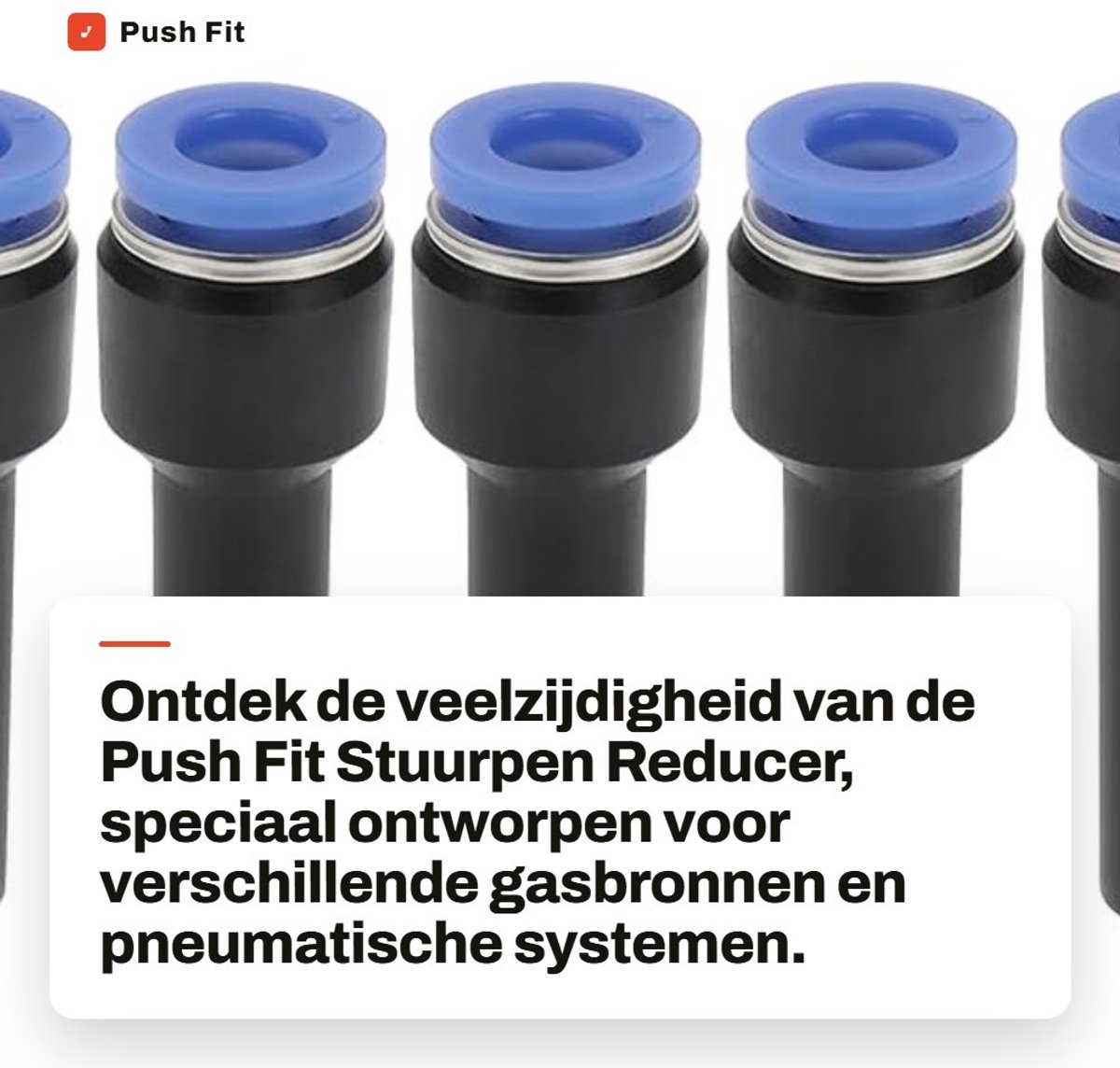 Dailygoods- Sanitair Fitting 5 Stuks - Push Fit Reducer 8mm/6mm - Verbindingsdiameter 38.9x13.2mm - PP/Roestvrij Staal - Geschikt voor Pneumatische Systemen