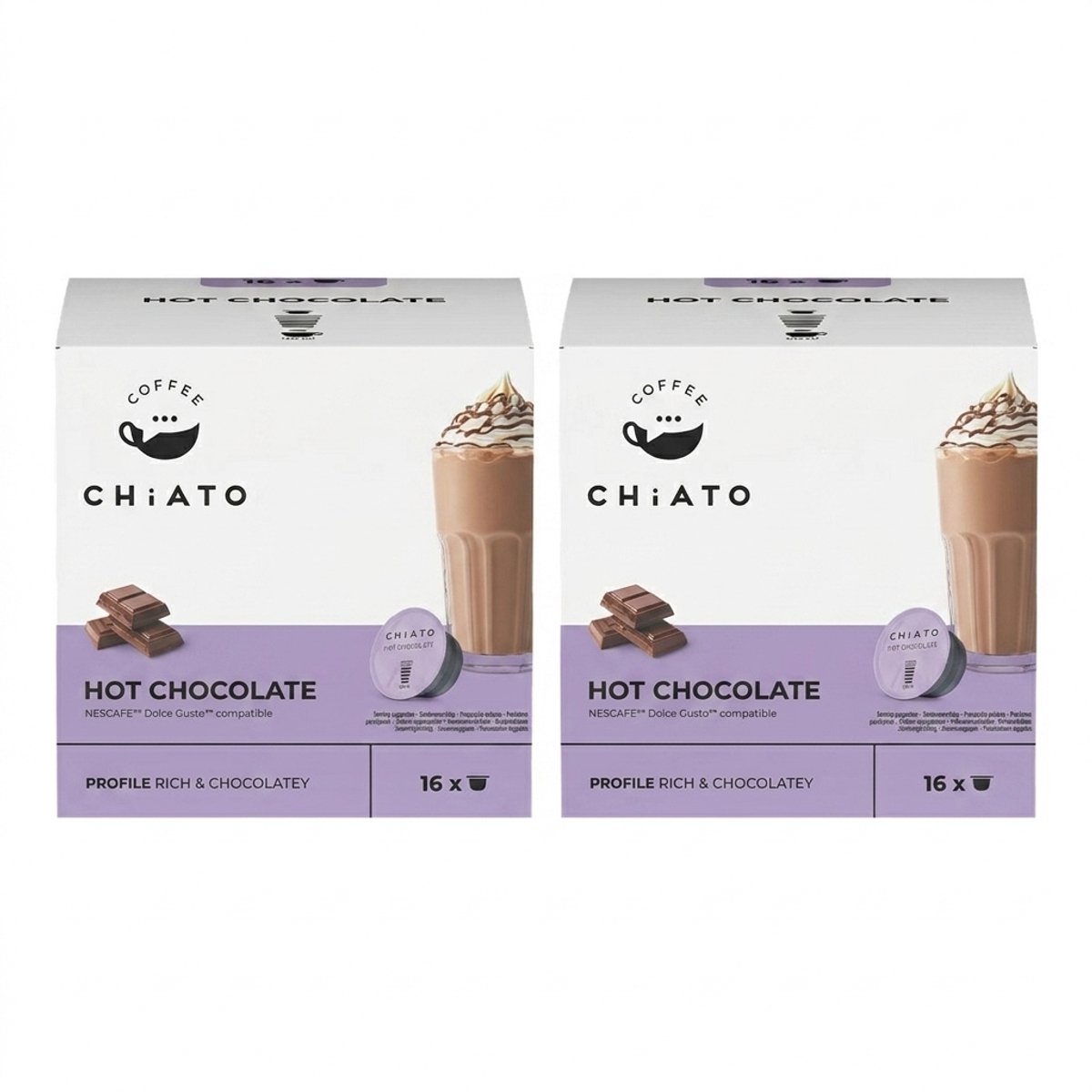 Cacaocapsules compatibel met NESCAFÉ® Dolce Gusto® CHiATO Hot Chocolate, 16 st.