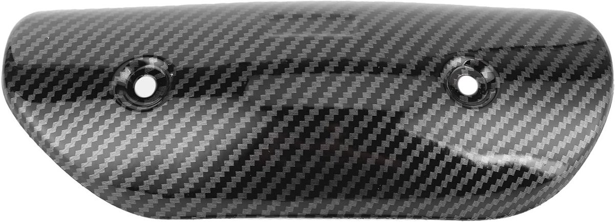 Verwarmingsbescherming voor Uitlaatpijp, RVS Uitlaatbescherming, Universele Hittebescherming voor Motor met Carbon Fiber Look, Verbeterde Warmtebestendigheid en Duurzaamheid