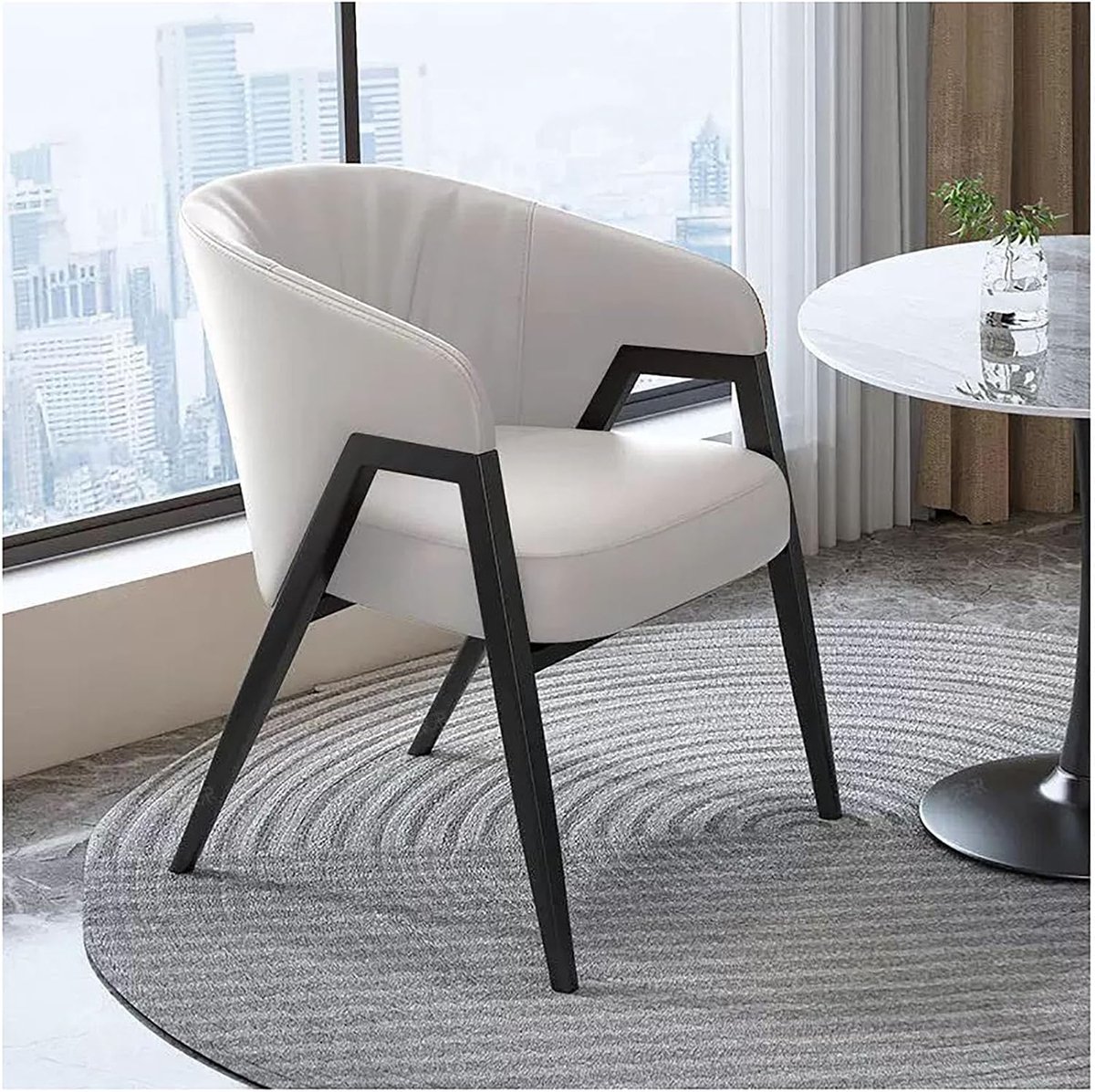Eetkamerstoelen Kunstleer - Keukenstoelen Gestoffeerd - Comfortabel Zitten - Ergonomisch O