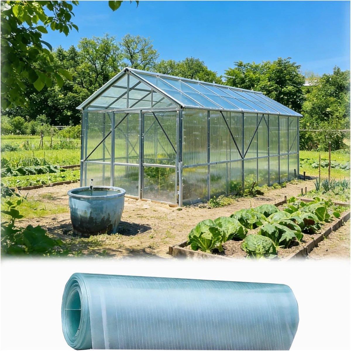 Dakpanelen - Isolerende Platen - Kassen Bedekken - UV Bestendig - 0.5 x 8m - Transparant