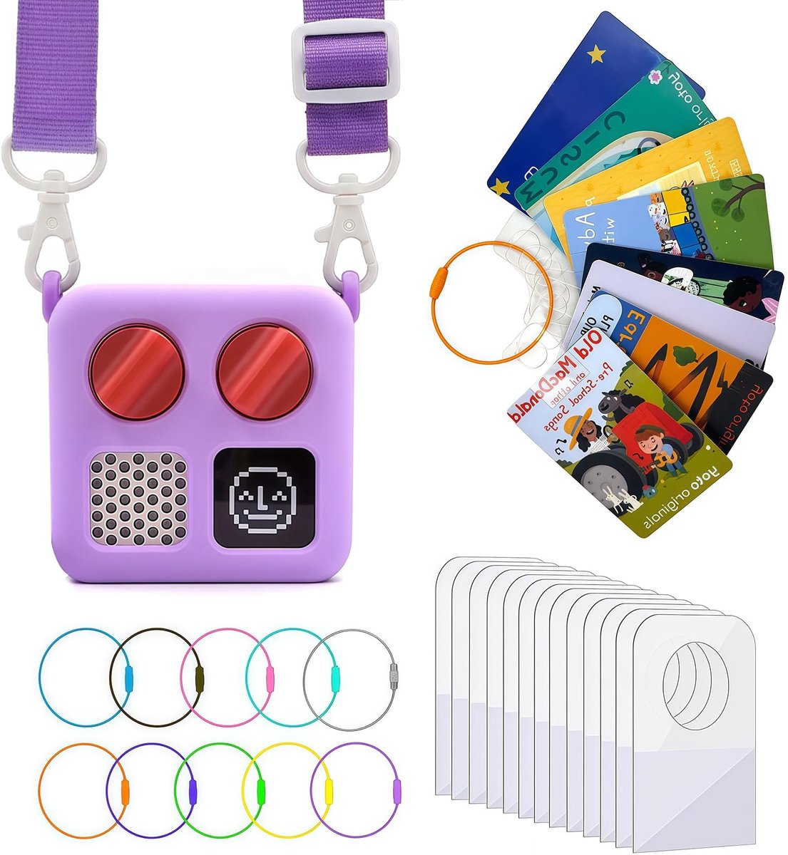 Dailygoods- Siliconen Hoes - Beschermende Jas - Kaarthouder - Schouderriem - 50 Tabs - Veilig Opbergen - Beschermhoes
