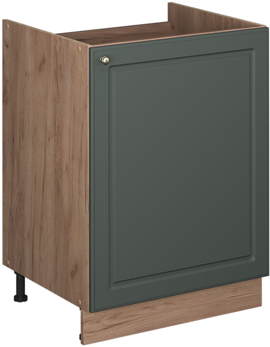 Vicco Wastafelkast Fame-Line, Groen-Goud Landhuis/Goudkleurig Eiken, 60 cm