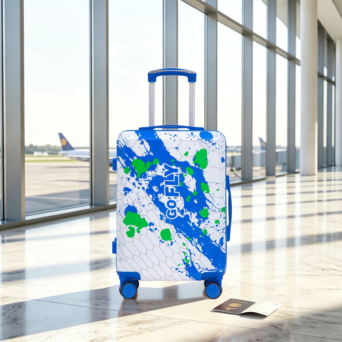 koffer - Handbagage Koffer - Reiskoffer - Trolley - Koffers - 55x39x22 cm - Spinner wielen - Cijferslot - Lichtgewicht - Blauw
