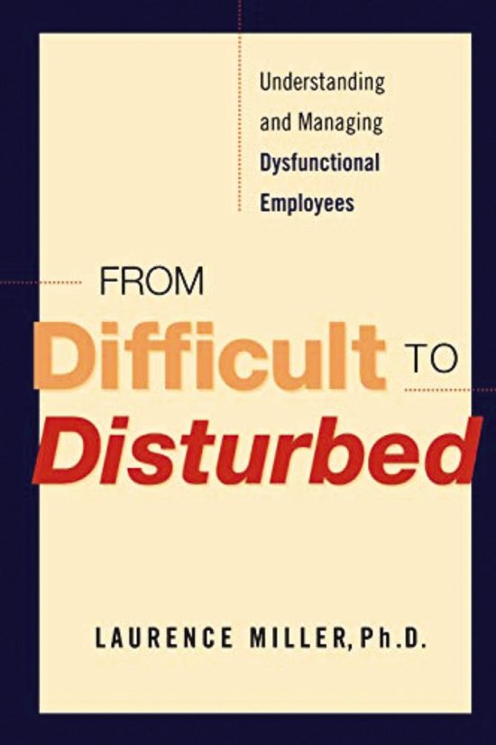 From Difficult to Disturbed - cover
