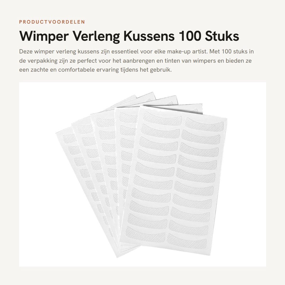 Dailygoods- Wimperpad 100 Stuks - Make-up Sticker - Zachte Niet-geweven Tape - Wimperextensions - Valse Wimpers - Perfecte Verzorging