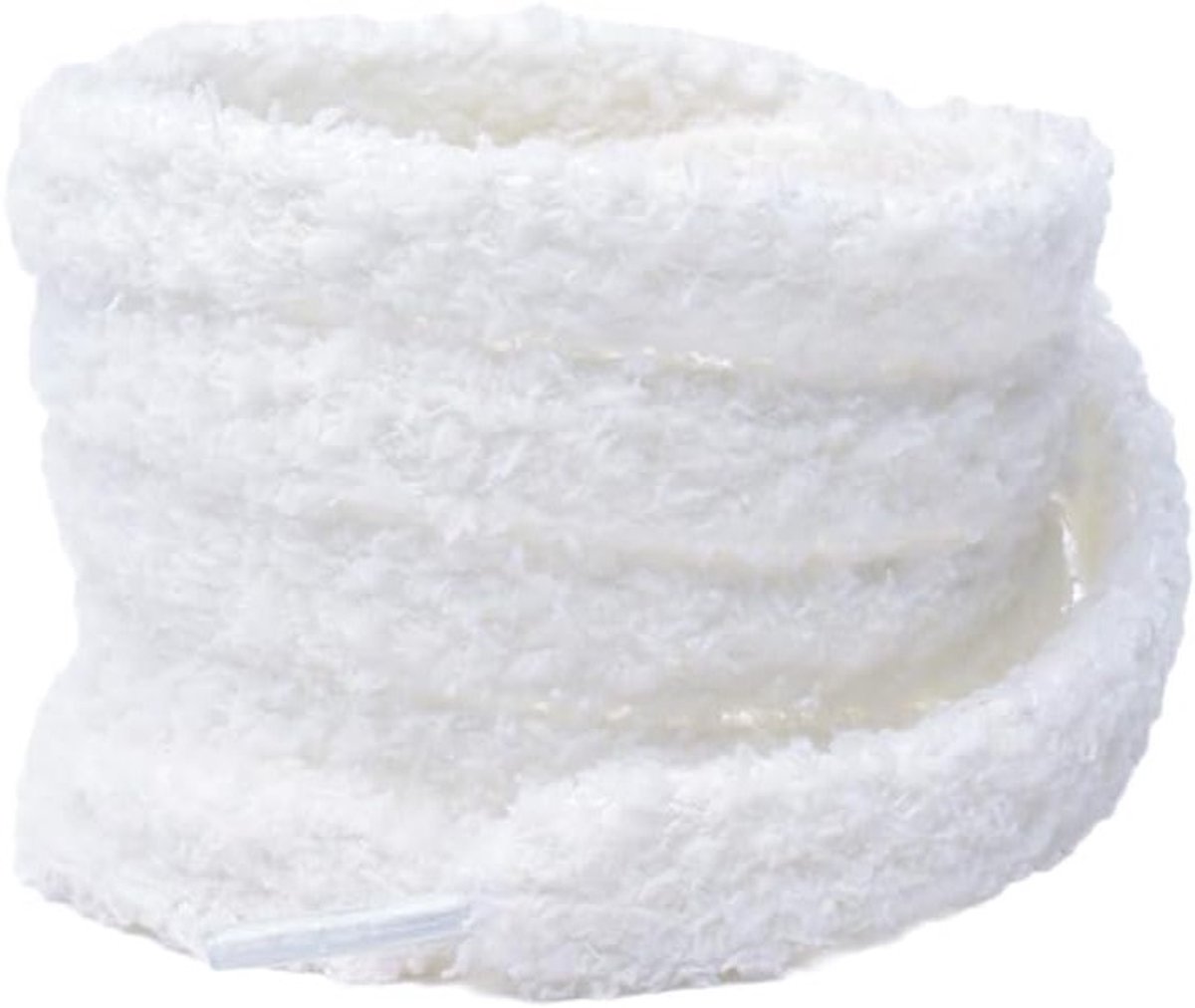 Pluche Veters voor Sport- en Casual Schoenen - 2 Paar, 8 mm Vervangingsveters, Scheurvaste Linten, 140 cm, Wit