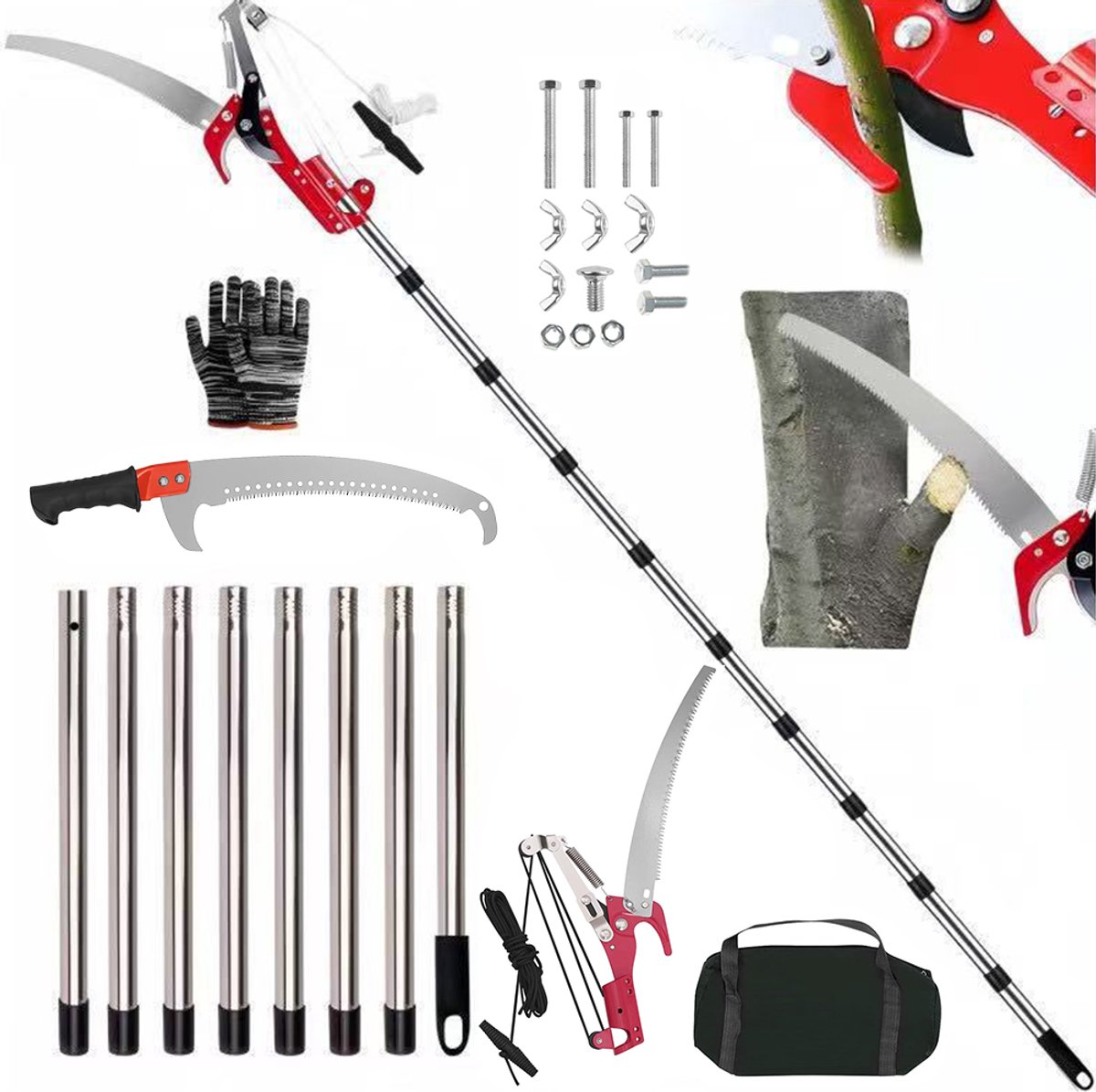 Telescopische snoeischaar met snoeizaag – Professionele tuin