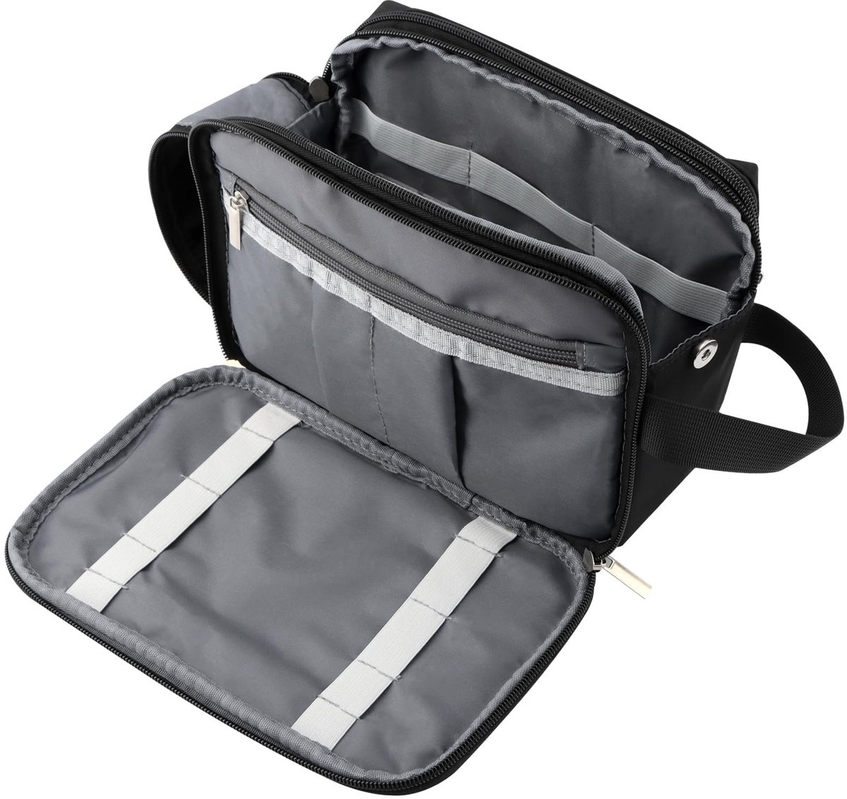 Solidchoice- Reisverzorgingsset - Waterdichte Toilettas - Organizer voor Heren - Duurzaam Polyester - Compact Ontwerp - 1 Stuk