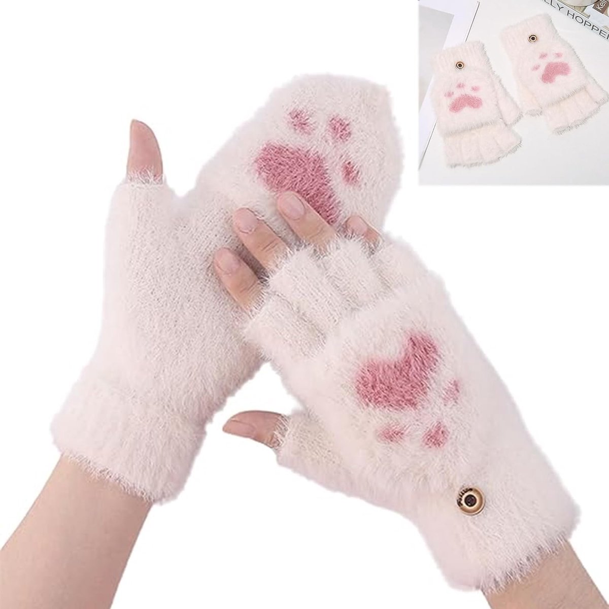 Solidchoice- Vingerloze Handschoenen Pluche - Halve Vingerhandschoenen - Winterhandschoenen Dames - Windbestendig - Slijtvast - Zacht en Comfortabel
