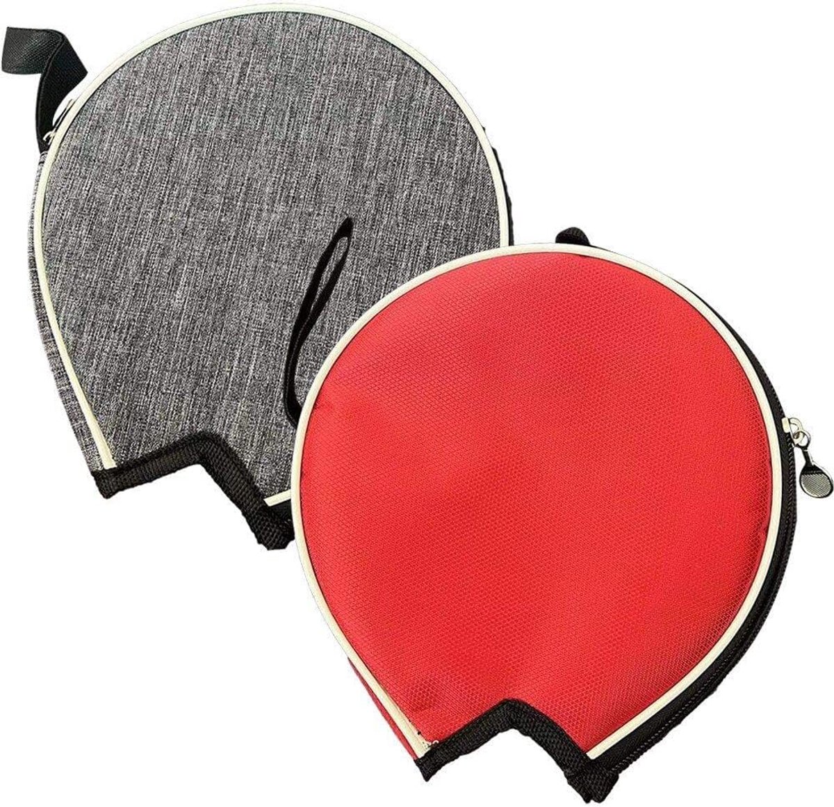 Tafeltennis Racket Hoes - Bat Tas - Sport Spullen - Stofvrij Opbergen - 20x18cm - Grijs/Rood