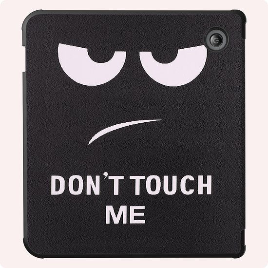 Hoes Geschikt voor Kobo Libra 2 Hoesje Bookcase Cover Book Case Hoes Sleepcover - Don't Touch Me — afbeelding 4