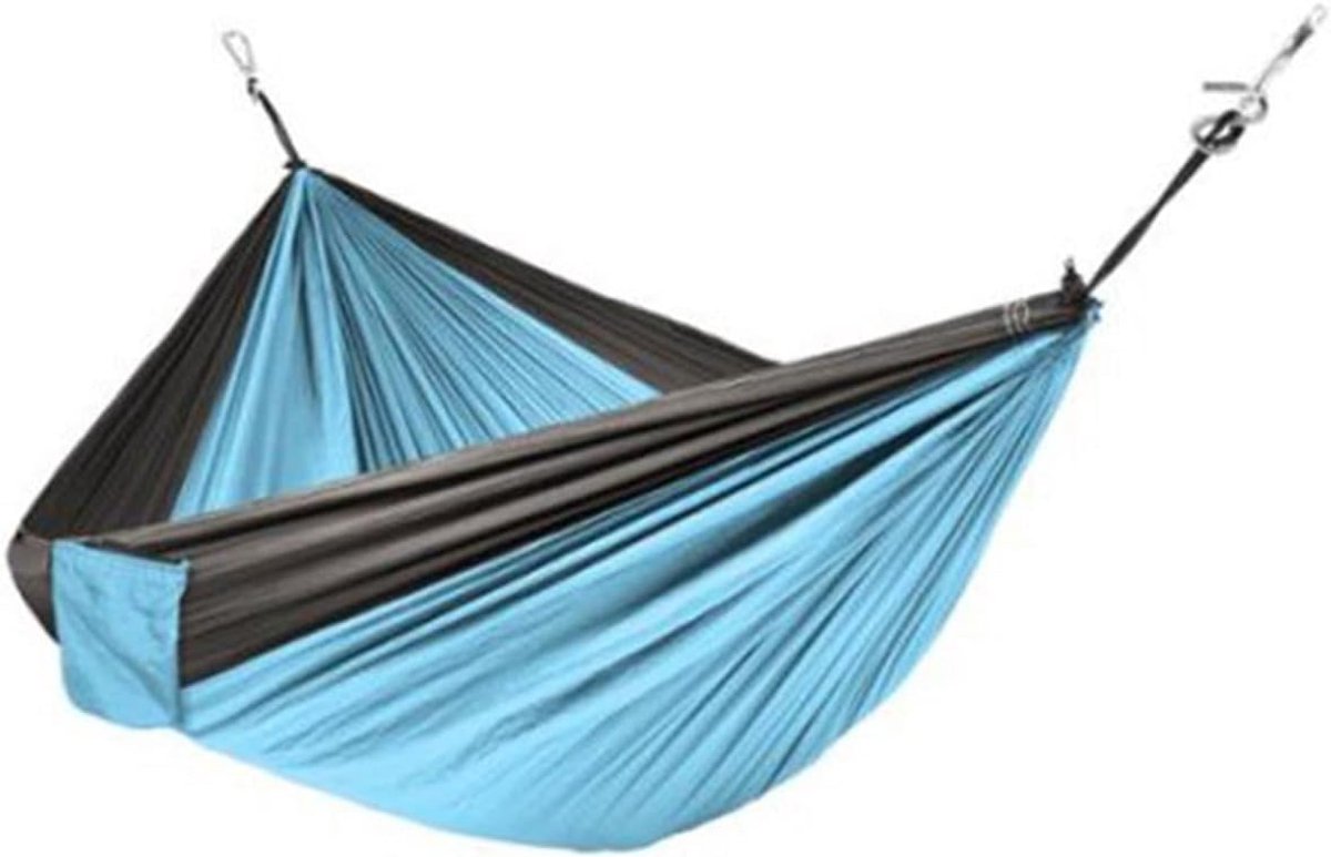 Dubbele Reis Hangmat - Draagbare Schommel - Outdoor Ontspanning - Lichtgewicht Nylon - 300x200cm - Geel