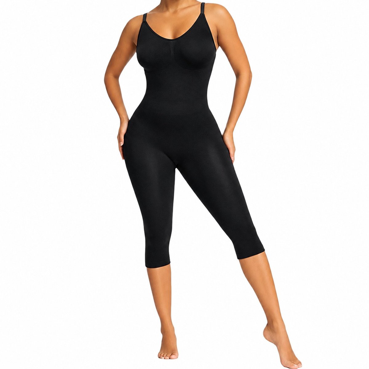 Bodysuit - Maat L - Corrigerende Body - Full body shaper dames - shapewear body - Shapewear Buik - Waist Trainer - Corrigerende Jumpsuit - High waist shaper - Zwart - LOUZIR