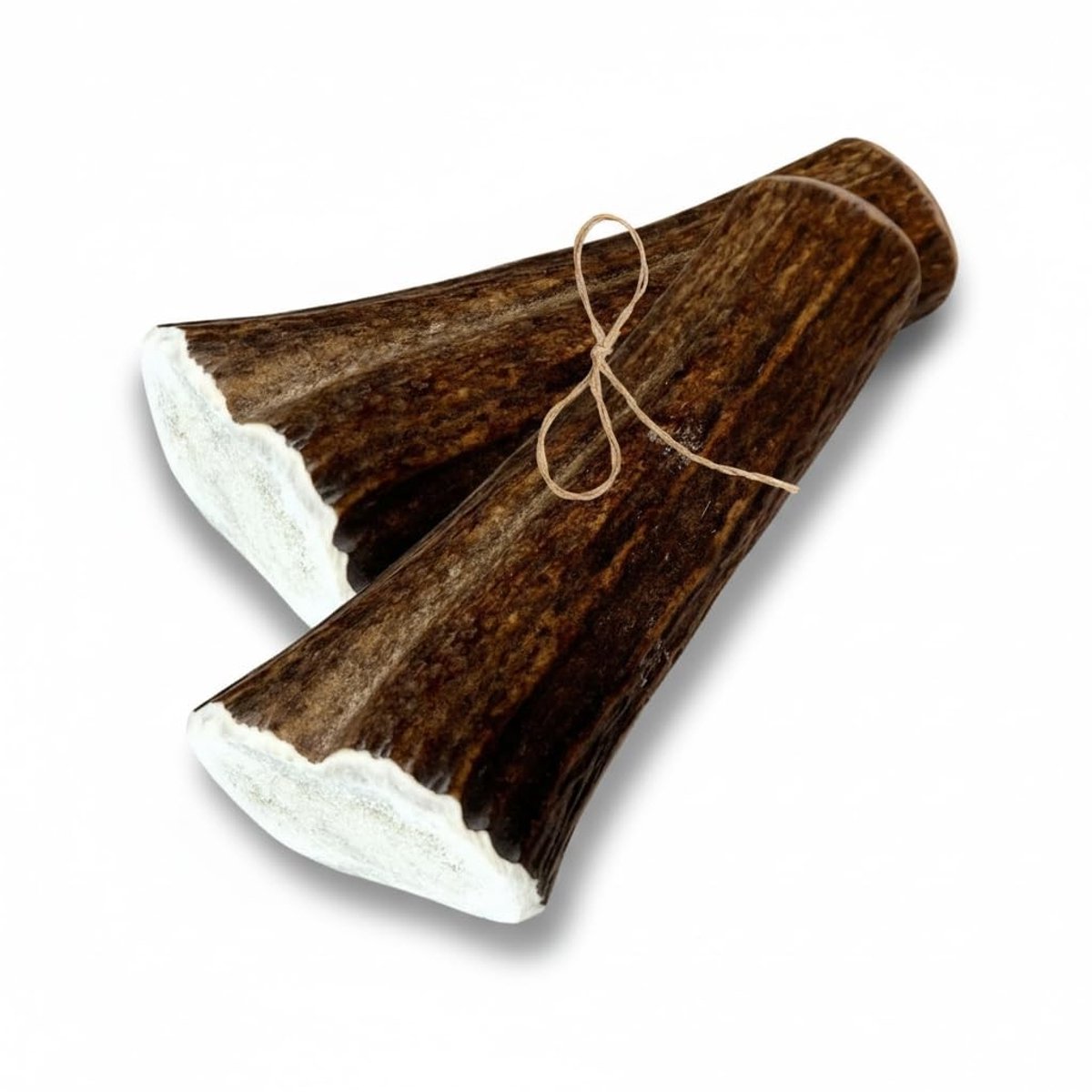 Dailygoods- Hertengewei 100% Natuurlijk - Kauwsnack Hond - Kauwspeeltjes - Tandverzorging - Set van 2 - Bevat Mineralen en Voedingsstoffen