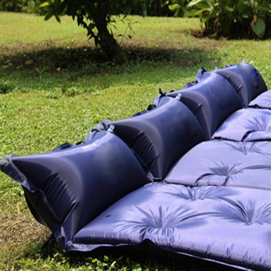 Kampeer Mat - Slaapmat Luchtbed - Buiten slapen - Ingebouwde voetpomp - 180x60cm - Legergroen — afbeelding 3