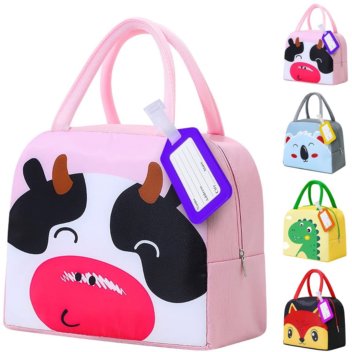 Dailygoods - Lunchtas voor kinderen, koeltas voor lunchboxen, lunchtas schattig, mini kleine isoleertas, lunchpakketten voor kinderen, reizen, school, werk