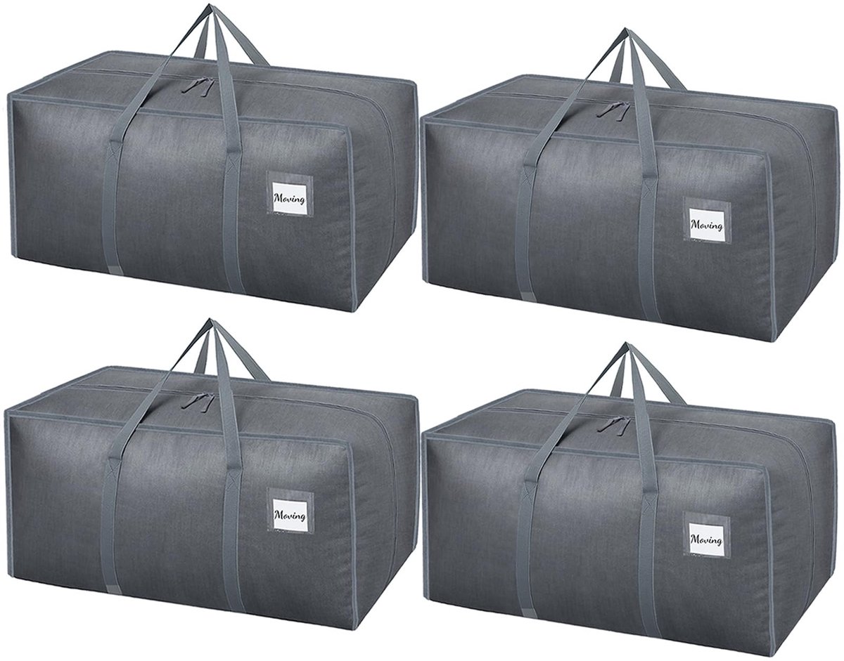 Dailygoods- Opbergtas 120L Waterdicht - 4-pack - Bewegende Zakken - Opbergtassen voor Kleding - Geschikt voor Reizen/Kamperen - Opvouwbaar - Opbergzak
