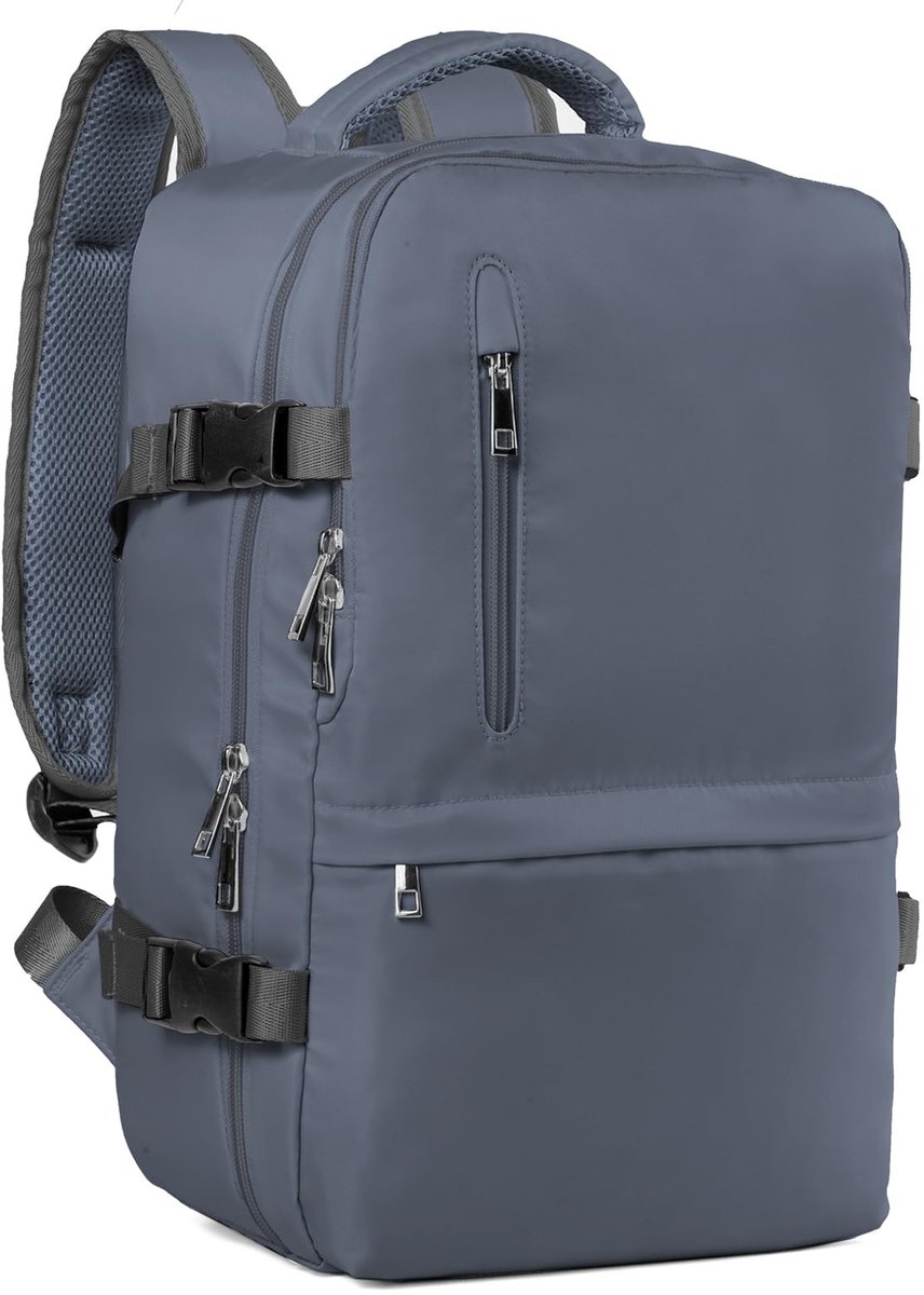 Dailygoods- Reisrugzak 40x20x25 - Handbagage Koffer - Diefstalbestendige Tas - Vliegtuig Reisrugzak - Laptopvak - Flexibel Materiaal