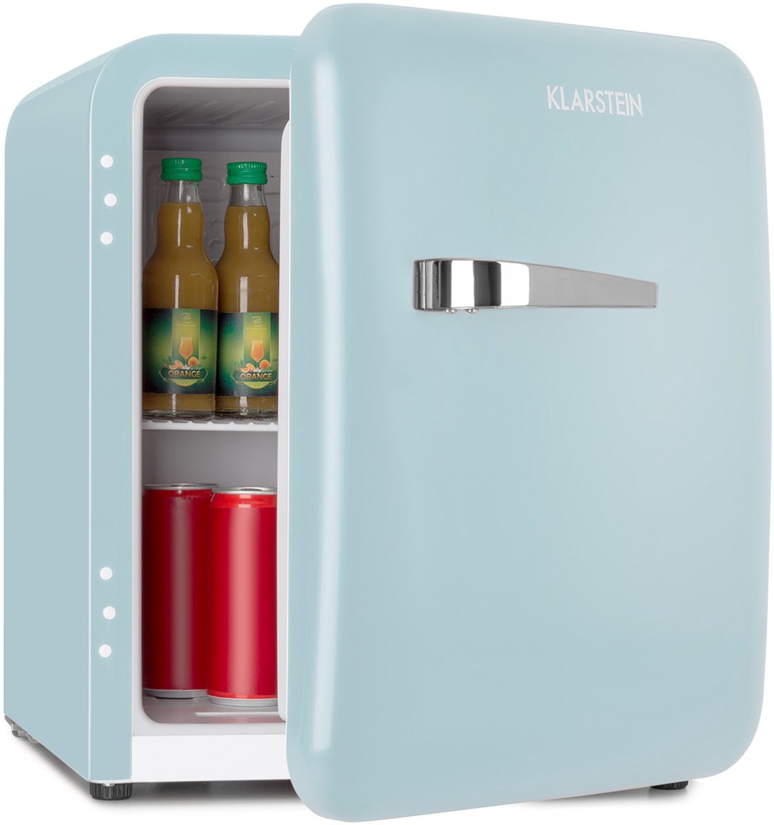 Klarstein Minibar minikoelkast voor kamers, 48 ​​liter minikoelkast voor drankjes en cosmetica, kleine , kleine en stille koelkast, verstelbaar schap, kleine huidverzorgingskoelkast 0-10 °C - Mini Koelkast - 48L - Mini Fridge