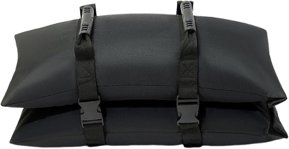 Vulbare Zandzakken - Verzwaarde Pouch - Buiten Stabiliseren - Versterkt Ontwerp - Groot Formaat - Zwart