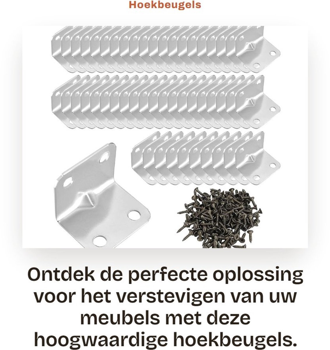 Solidchoice- Hoekbeugel Schokbestendig - Hoekbeugel Ring - Hoekbeugel Eufy - Hoekbeugel E340 - Versterkte Beugel - Inclusief 200 Schroeven - Hoekverbinder