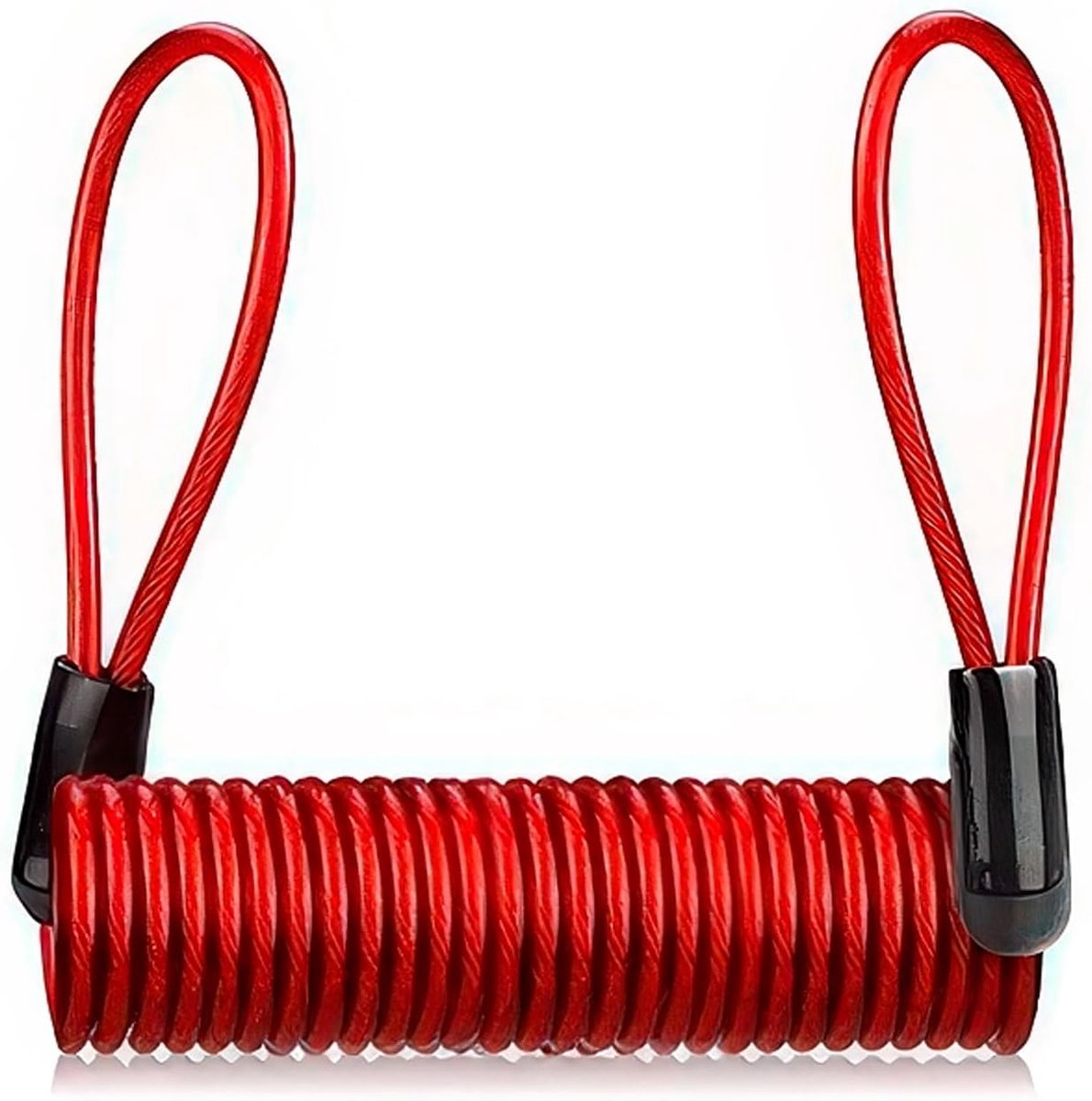 SnelShoppen - Disc Lock Reminder Cable 1.5 m 4 mm - Visuele Diefstalpreventie voor Fiets Motor Scooter - Rode Kabel voor Veiligheid