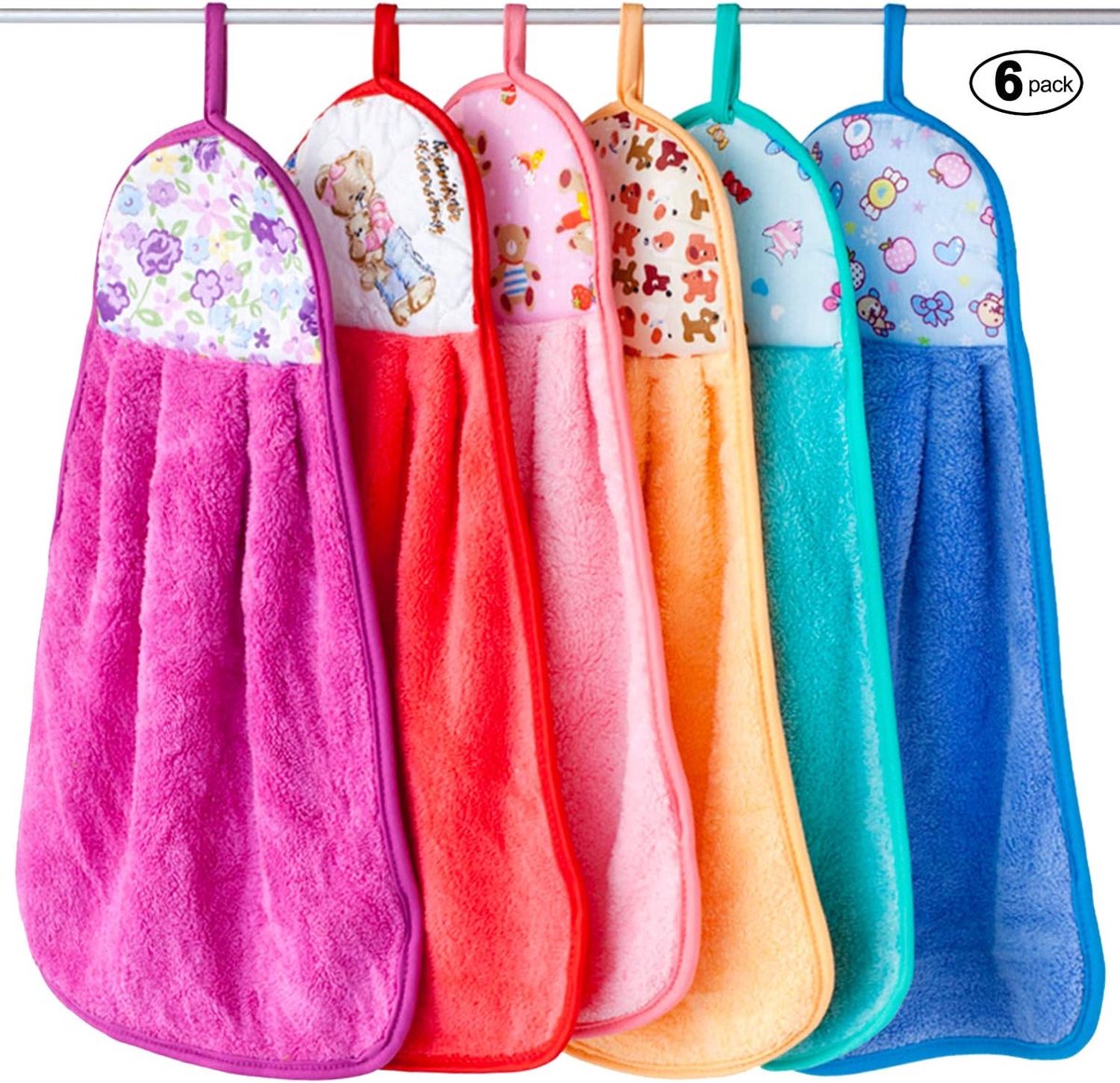 SnelShoppen - Ultra Absorbente Coral Velvet Handdoeken Set van 6 Stuks - Super Zacht en Sneldrogend Microvezel - Keuken en Badkamer Handdoeken 30x40cm