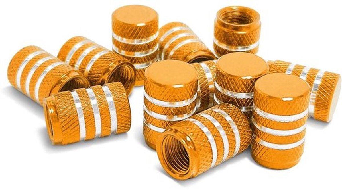 Ventieldop Aluminium - Stofdicht - 12 Stuks - Geschikt voor Fiets/Auto/Motorfiets - Diameter 10 mm - Hoogte 16,5 mm - Banddop