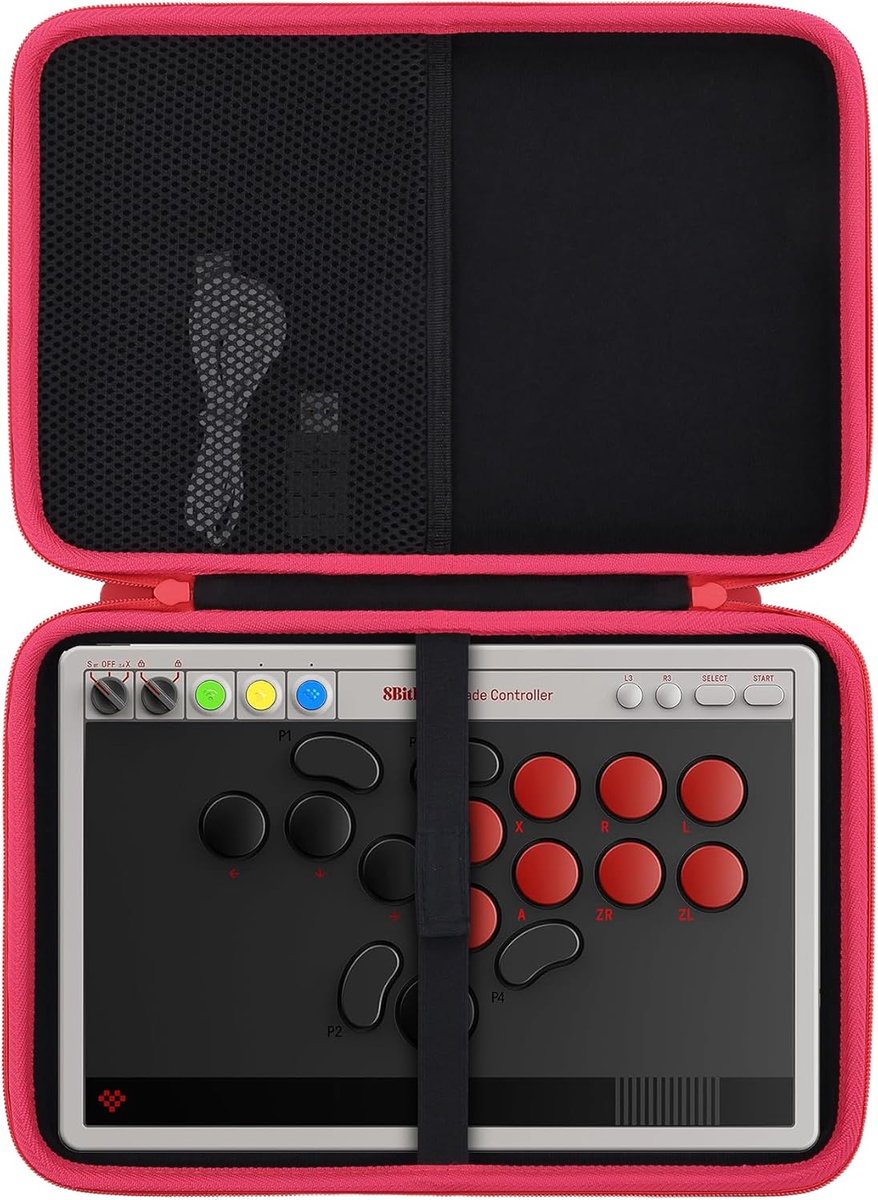 SnelShoppen - Hard Case voor 8BitDo Arcade Controller, Opberghoes voor Switch & Windows, Harde Schaal, Inclusief Handgreep, Ideaal voor Reizen, Besche