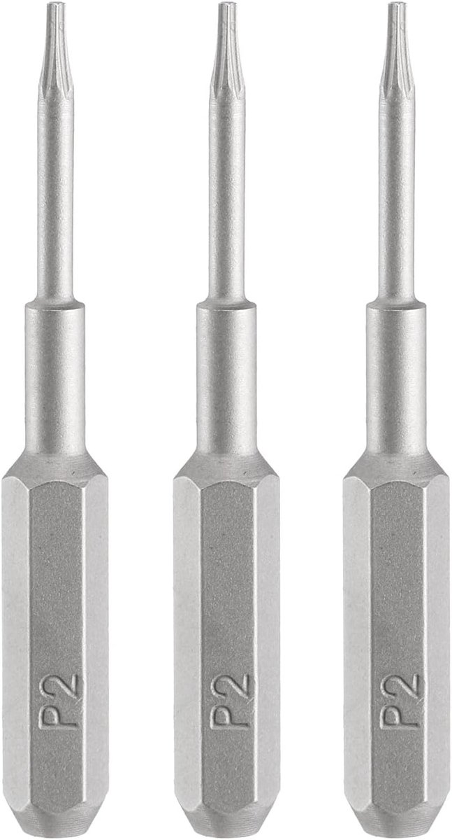 SnelShoppen - 3pcs P2 Pentagon Schroevendraaier Bit Set - 5/32 Inch Hex Shank - 35mm Lengte - Magnetische 5-Punt Hoofd - S2 Staal - Voor Elektrische e
