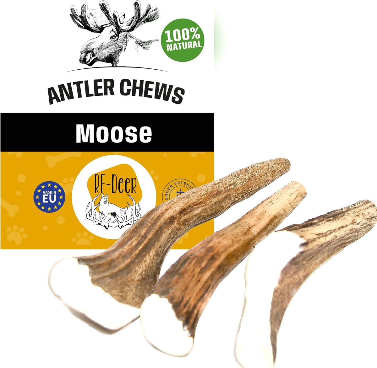 SnelShoppen - Each Antler Dog Clod XL | Natuurlijke Kauwsnack voor Honden | Hard, 12-13cm, 120-180g | Gezonde Treat voor Jouw Hond | Perfect voor Elke