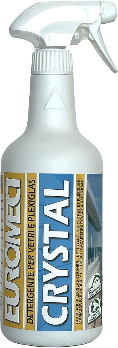 SnelShoppen - Crystal Glass en Plexiglass Cleaner 750 ml - Streeploze Reiniging voor Glas, Plexiglas en PVC - Hoogwaardige Schoonmaakoplossing voor Th