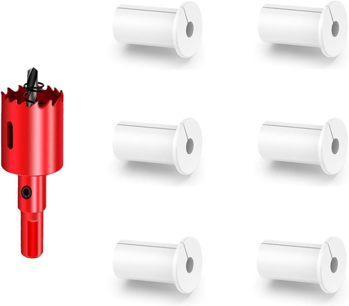 SnelShoppen - Pack van 6 19mm Witte Wanddoorvoeren voor Starlink Kabel, Kabel Grommet Wand, Wall Feeder voor Starlink Router en Ethernet Adapter met 1