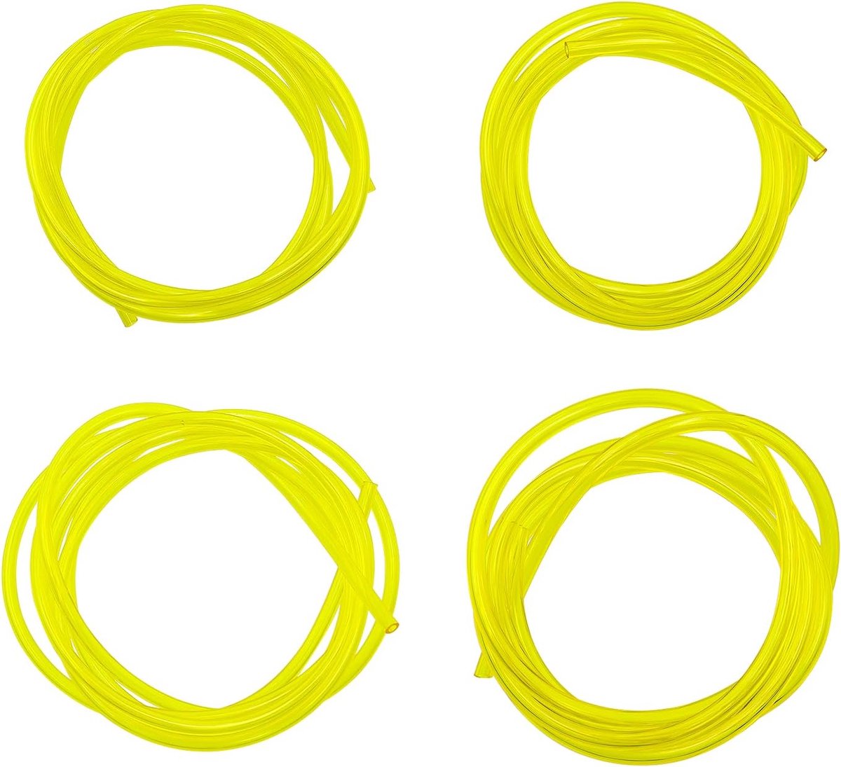 SnelShoppen - Fuel Hose Kit - 4-delige Olieslang Set voor Grasmaaiers, Kettingzagen en Tuingereedschap - PVC Brandstofslangen 1.5 m (3x6mm, 3x5mm, 2.5