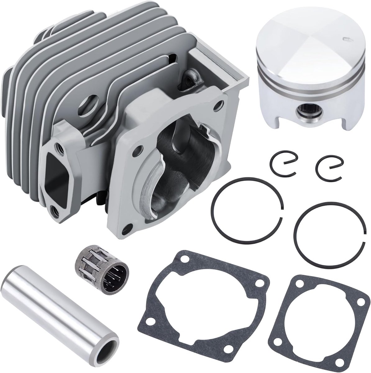 SnelShoppen - Tunejoy Cylinder Grasmaaier Set 44mm - Piston, Cilinder, Brush Cutter Onderdelen voor 49cc Motor - Krachtige en Duurzame Tuinaccessoires