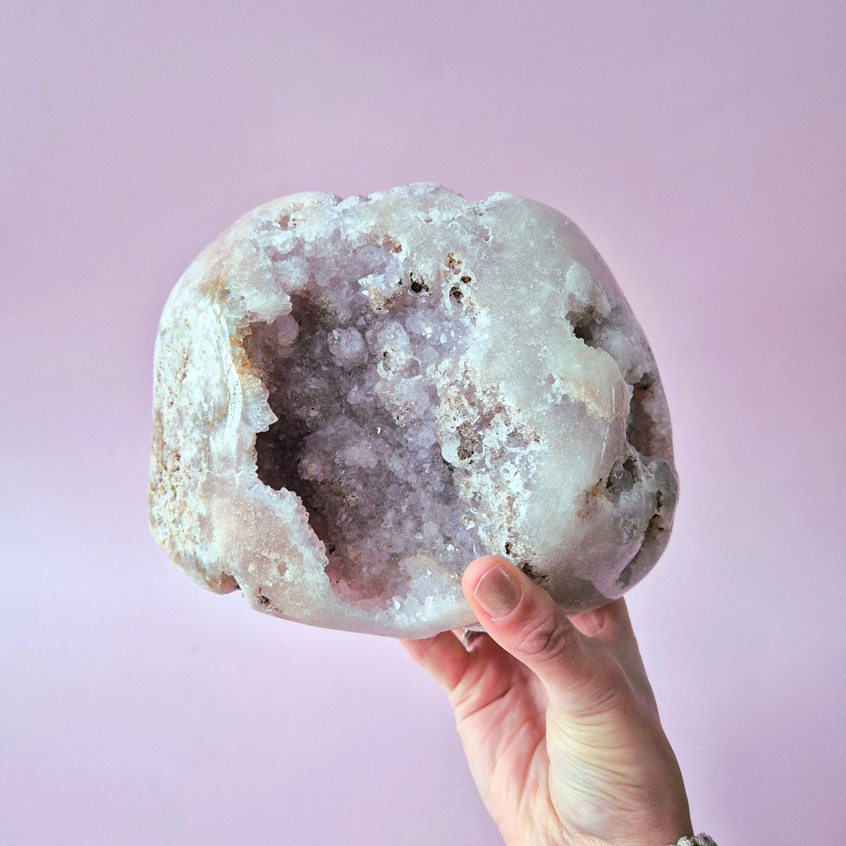 XXL Edelsteen Druzy Pink Amethist Geode Freeform van 2776 gram Statement Piece