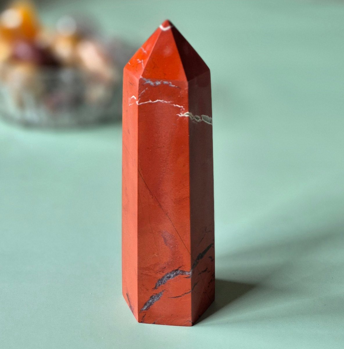 Hand crafted Red Jasper Tower