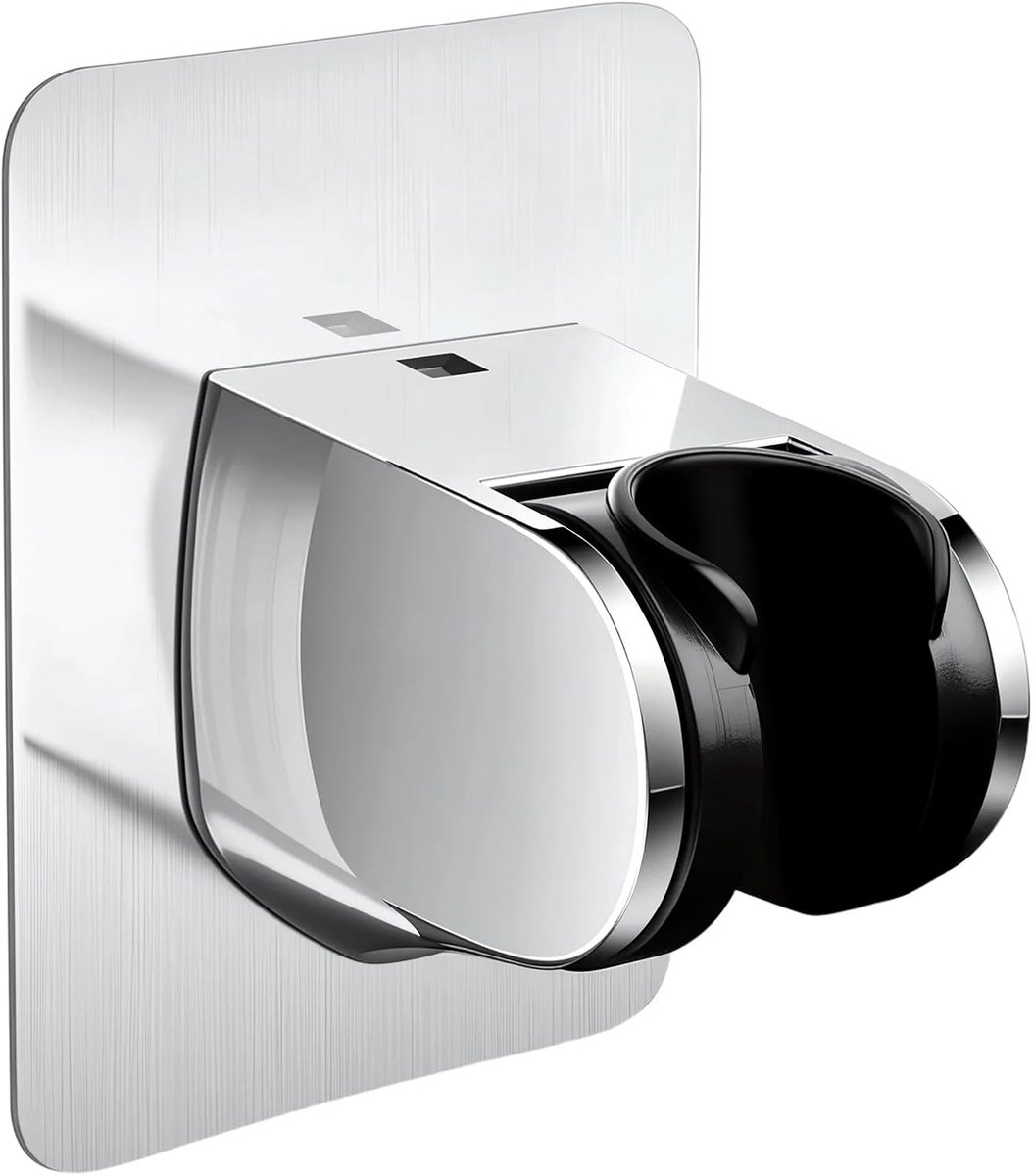 SnelShoppen - No Drilling Douchehouder 45° Verstelbaar - Universele Handdouche Houder - Wandbevestiging - Badkamer Accessoire - Waterproof en Roestvri