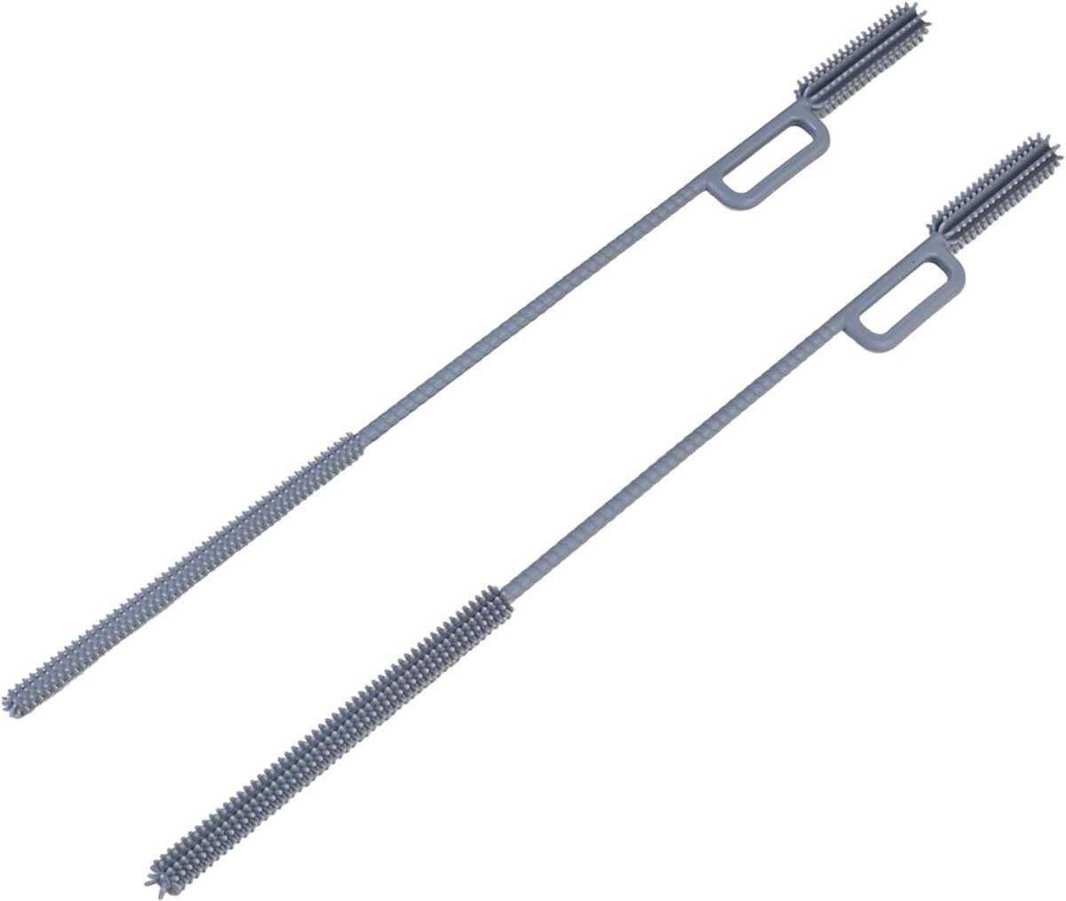 SnelShoppen - Set van 2 Siliconen Rietjes Extra Lang en Buigbaar 6 mm & 9 mm met Antislip Handvat - Herbruikbare Reinigingsborstels voor Smoothies en