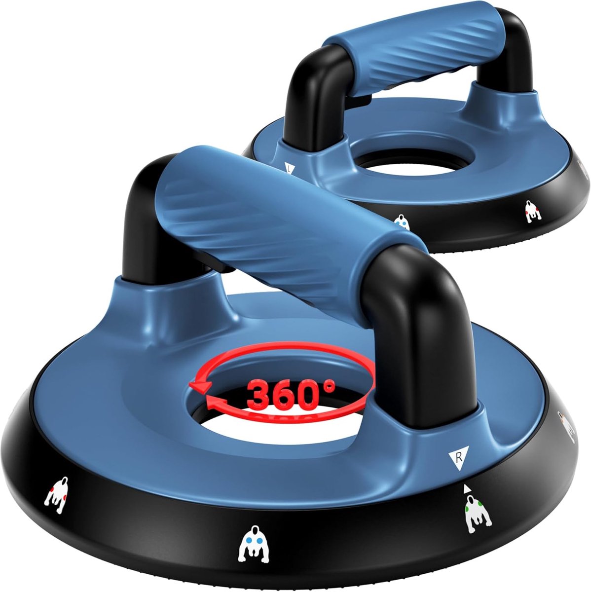SnelShoppen - 360° Verstelbare Push-Up Grepen met Antislip Voetjes - Bovenlichaam Trainingsapparaat voor Borst, Rug, Schouders, Biceps en Triceps - Af
