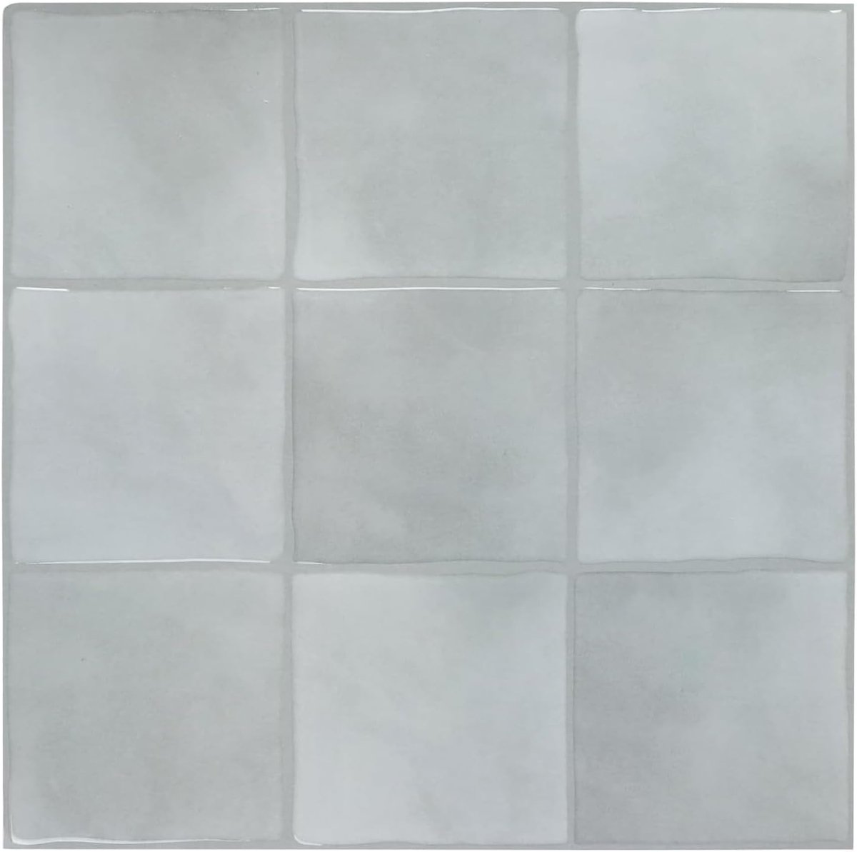 SnelShoppen - Zelfklevende Tegels Keuken Badkamer - 10 Pack Wandtegels 30.5x30.5 cm - Grijs - Ideaal voor Achterwand en Interieurvernieuwing