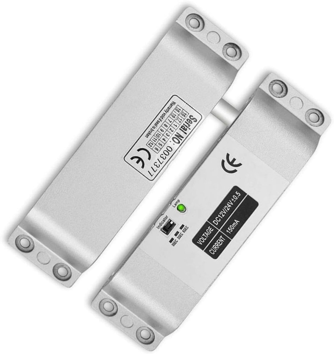 Elektrisch slot, 12 V, elektronisch deurslot, NC-modus, gelijkstroom met tijdvertraging voor toegangscontrolesysteem