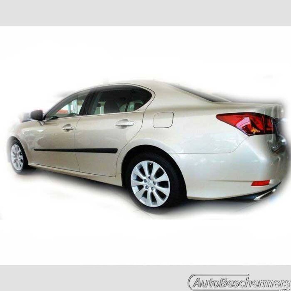 Stootlijsten set zwart voor Lexus GS250 2012-. De stootstrips zijn zelfklevend. Set a 4 stuks (#1620)