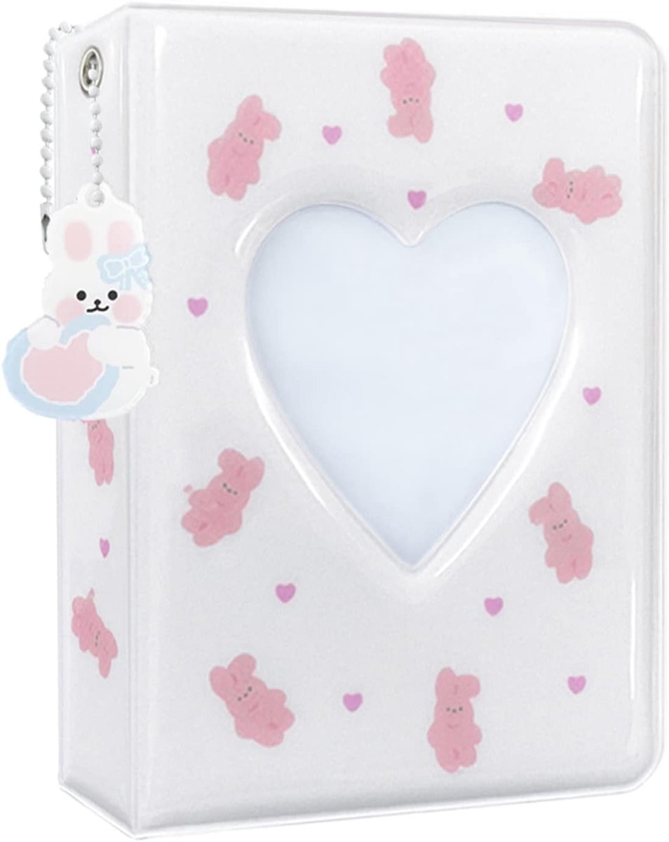 SnelShoppen - Kpop Photo Card Folder 7.5cm - Mini Photo Album met 40 Compartimenten - Schattige Binder met Hangertje - Duurzaam en Waterdicht voor Fot