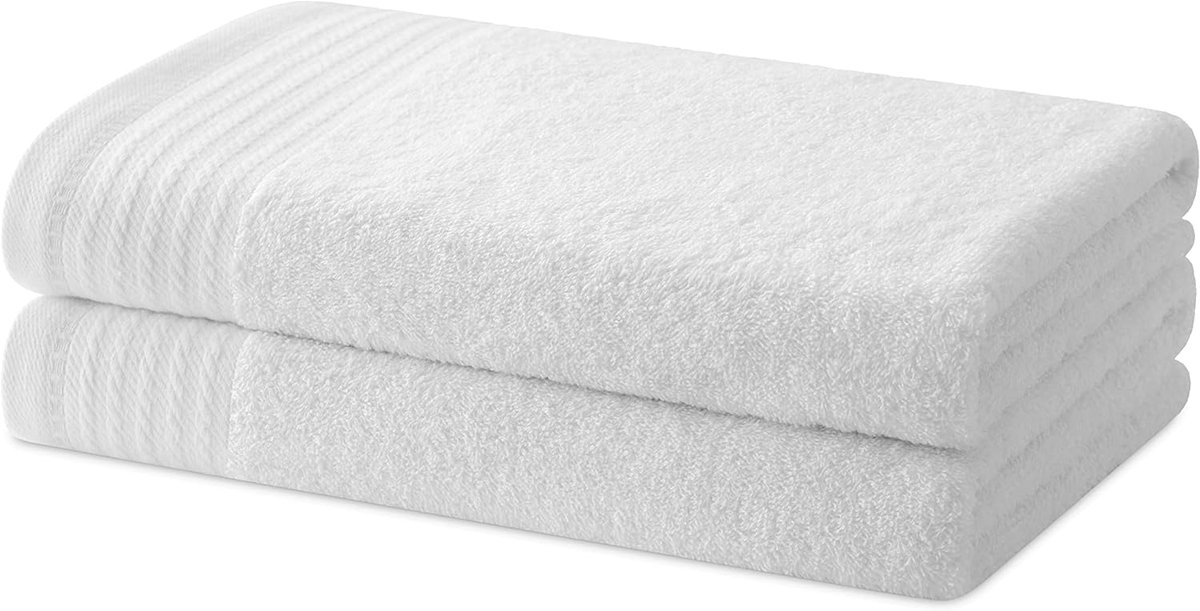 SnelShoppen - Set van 2 Badhanddoeken en Douchehanddoeken 130x65 cm, 100% Katoen, 480 g/m², Absorberend, Sneldrogend, Beschikbaar in 7 Kleuren